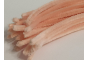 Синельний дріт, 30 см, персиковий