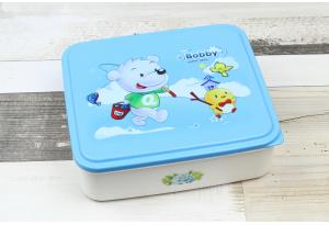 Ланч-бокс "Bobby small" 450 мл, 3 відділення, блакитний