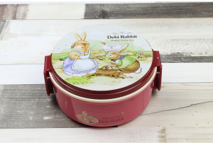 Ланч-бокс "Debi Rabbit" 430 мл, 2 контейнера, малиновий