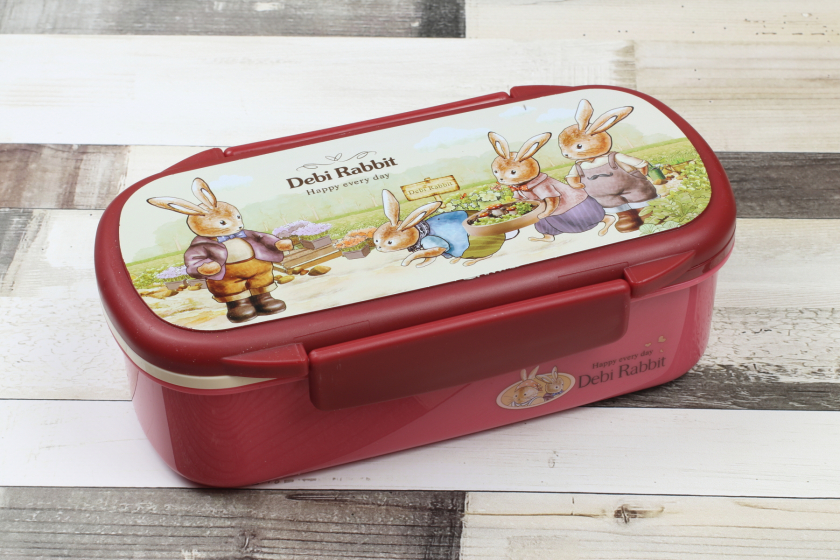 Ланч-бокс "Debi Rabbit" 500 мл, 2 відділення, малиновий