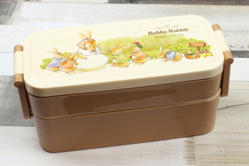 Ланч-бокс "Debi Rabbit" 480 мл, 3 рівні контейнерів, коричневий