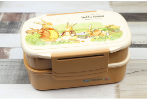 Ланч-бокс "Debi Rabbit" 850 мл, 4 відділення, коричневий