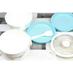 Ланч-бокс "Love you" 1200 мл, 4 відділення, біло-блакитний