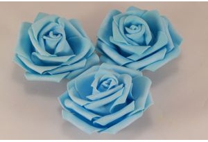 Бутон розы из латекса, 7 см, голубой