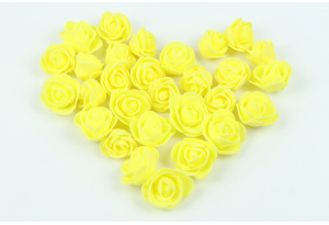 Бутон розы из латекса, 3 см, жовтий