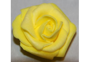 Бутон розы из латекса, 7 см, желтый