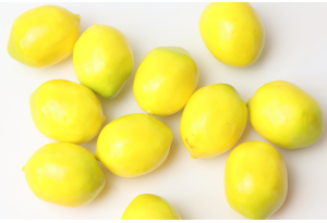 Фрукты, лимон, 3 см, желто-салатовый