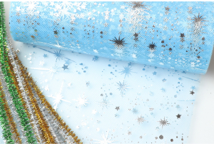 Фатин із зоряним небом, 15 см, блакитний