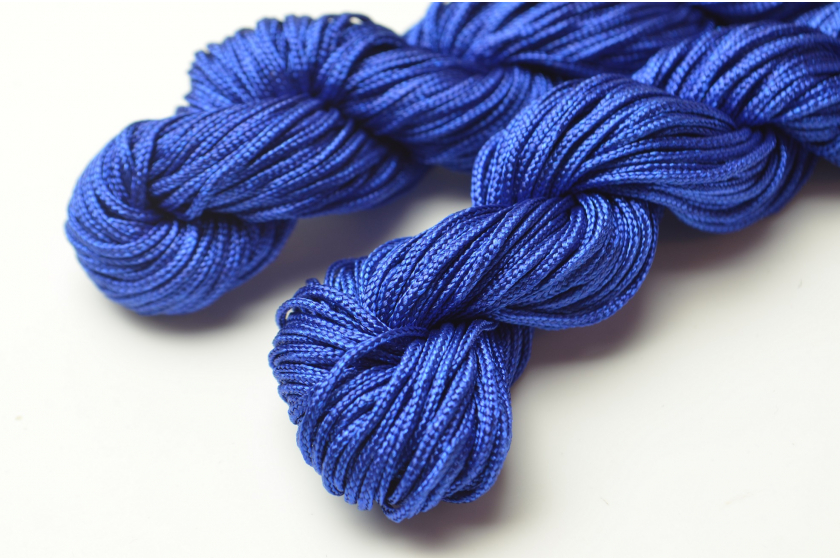Капроновий шнур для плетіння (шамбала), 20 м, 1 мм, синій