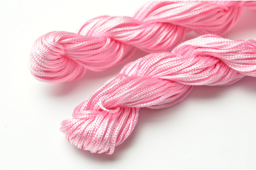 Капроновий шнур для плетіня (шамбала), 20 м, 1 мм, рожевий