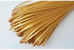 Шнур із еко-шкіри 2 мм, золотий