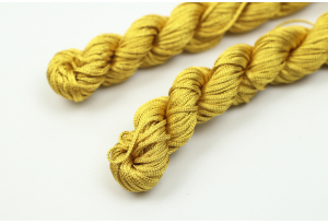 Капроновий шнур для плетіння (шамбала), 20 м, 1 мм, темне золото