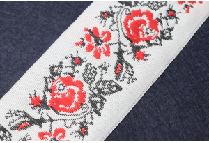 Тасьма з українським орнаментом, 5 см, № 8