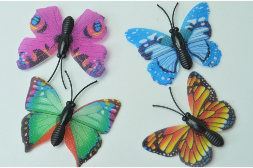 Метелик на магніті, 4.5х3.5 см, кольоровий мікс