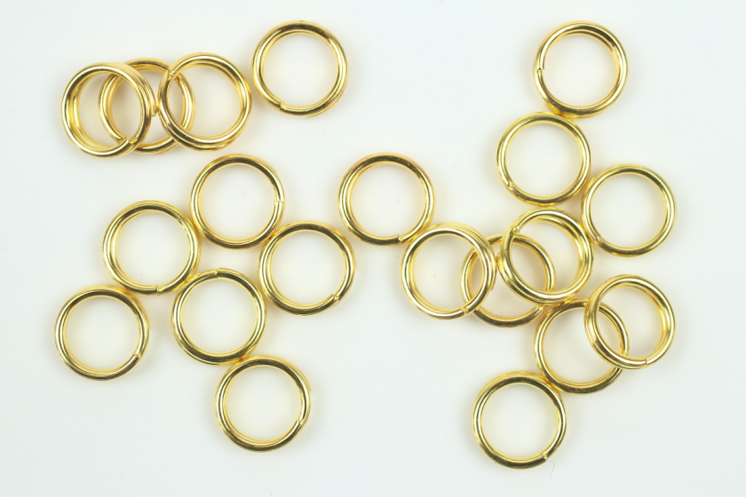 Біжутерія: сполучні кільця подвійні,6 мм, золото