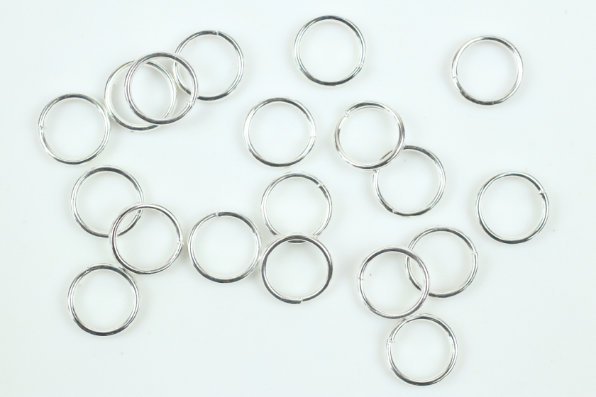 Біжутерія: сполучні кільця подвійні,6 мм, срібло