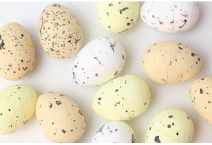 Яйцо перепелиное, 25x18 мм, цветной микс