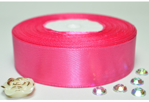 Атласна стрічка 2.5 см, однотонна, темно-малинова