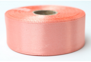 Атласна стрічка 2.5 см, однотонна, лососева