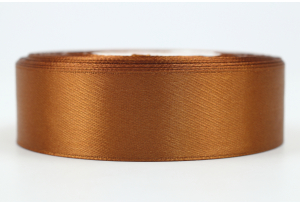 Атласна стрічка 2.5 см, однотонна, коричнева