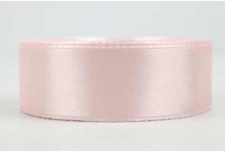 Атласна стрічка 2.5 см, однотонна, ніжно-рожева, 68