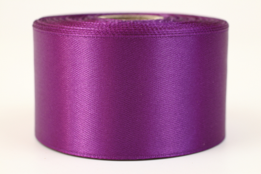 Атласна стрічка 4 см, однотонна, фіолетовий (теплий)