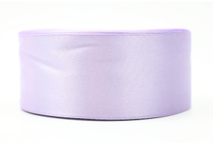 Атласна стрічка 4 см, однотонна, світло-бузкова, 44