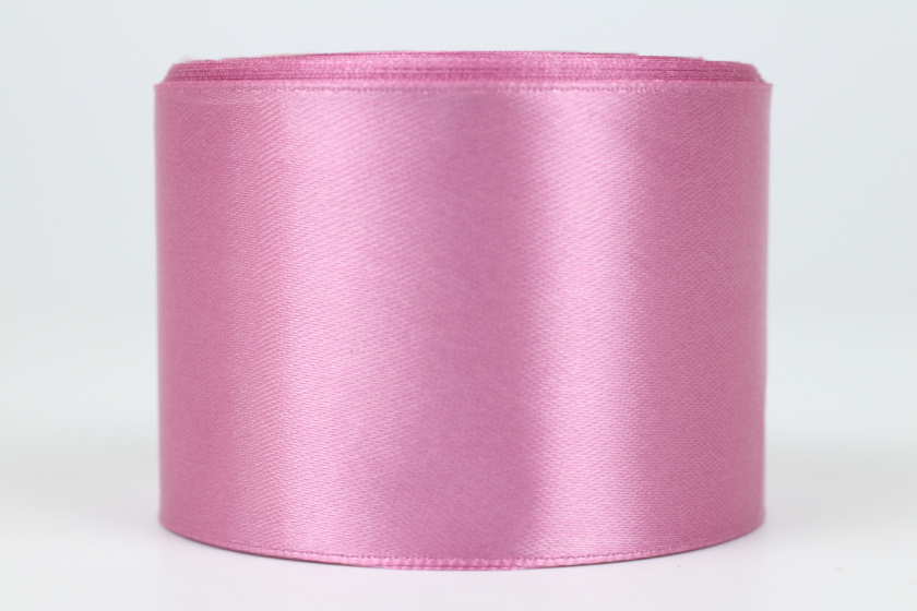 Атласна стрічка 5 см, однотонна, рожево-лілова