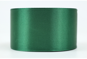 Атласна стрічка 5 см, однотонна, темно-зелена, 127