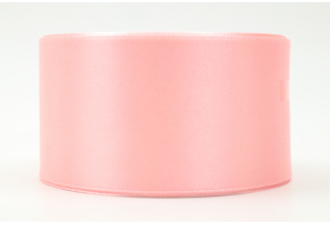 Атласна стрічка 5 см, однотонна, рожево-персикова, 66