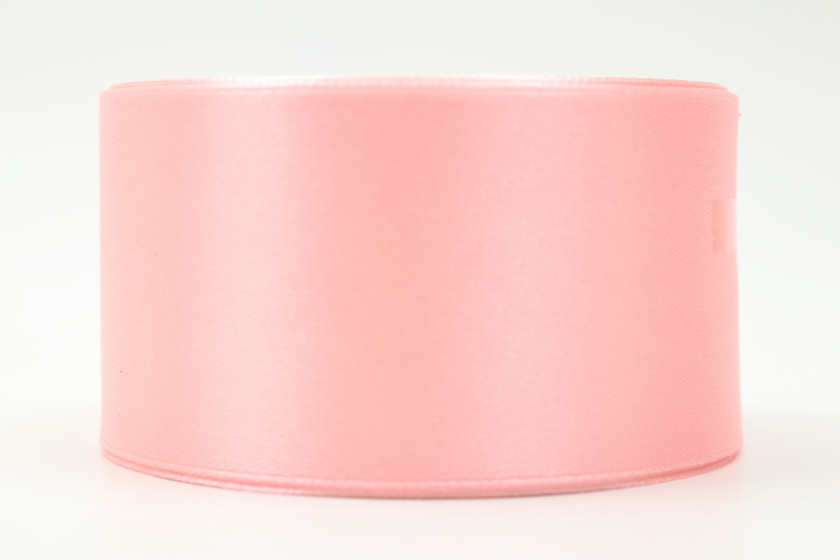 Атласна стрічка 5 см, однотонна, рожево-персикова