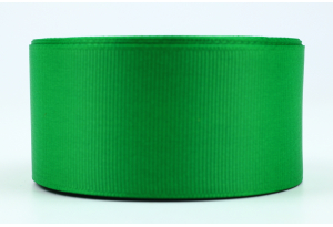 Репсовая лента 4 см, зеленая