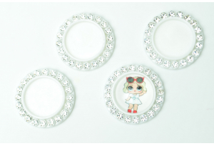 Кришечка під кабошон 25 мм (16 мм - всередині), біла