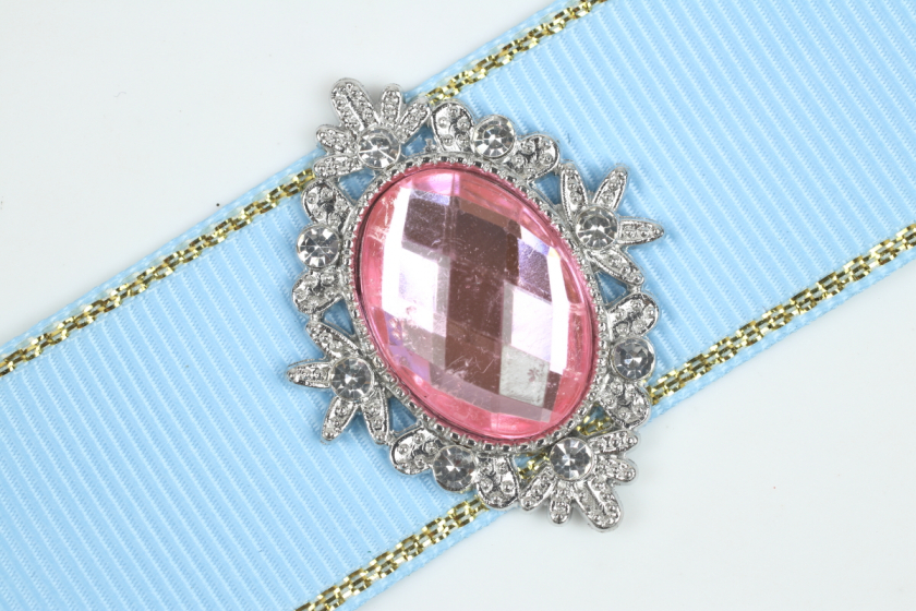 Кабошон метал, 33x25 мм, ромбік, основа - срібло, камінь рожевий