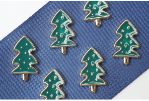 Серединка новорічна, Ялинка 16 мм, смарагдова