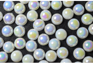 Напівнамистина 10 мм, перламутр, біла