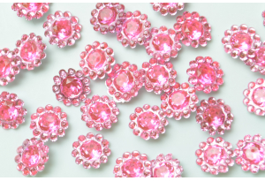 Квітка-камінчик напівпрозорий, 11 мм, темно-рожевий