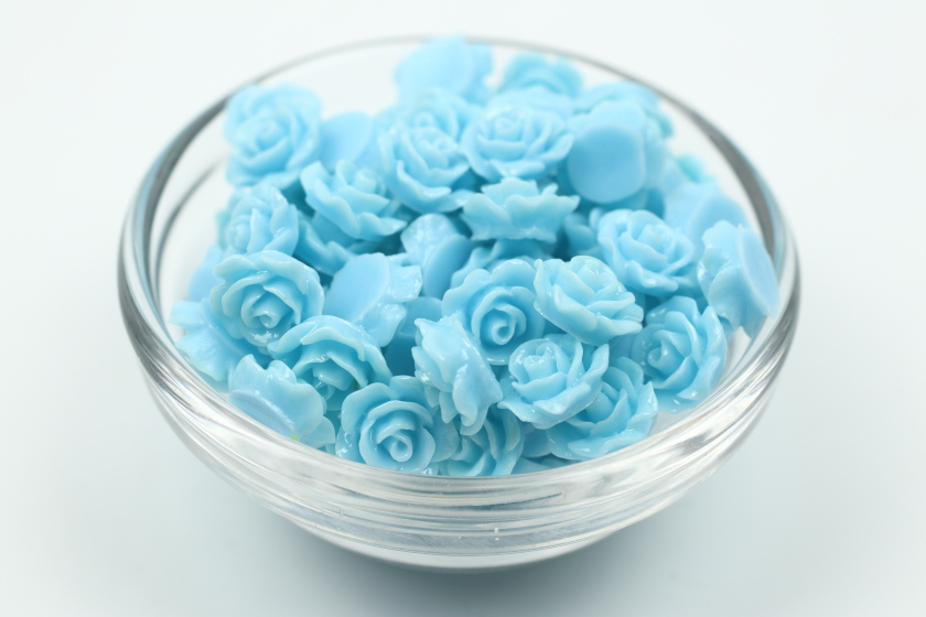 Серединка, Троянда маленька, 10 мм, блакитна