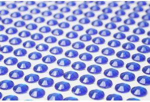 Стразы самоклеющиеся на планшетке, 6 мм, 504 шт., синие
