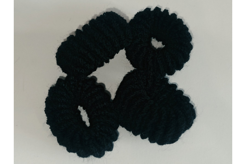 Резинка для волосся Махрова ШИРОКА 4 см, чорна