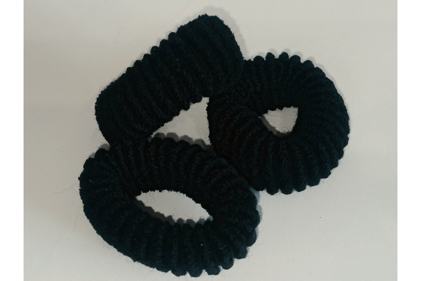 Резинка для волосся Махрова ШИРОКА 5 см, чорна