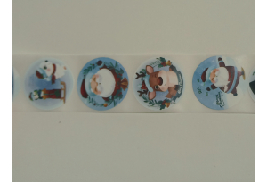 Наліпки 25 мм, Новорічні, 8 дизайнів