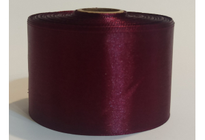 Атласна стрічка 5 см, однотонна, вишнева