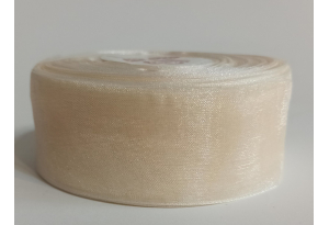Стрічка із органзи 4 см, кремова